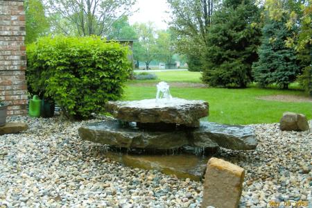 Stacked Natural Stone Water Feature 